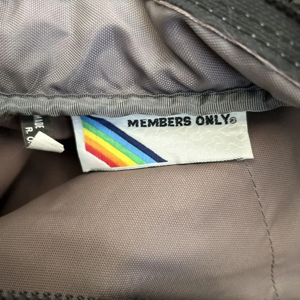 Members Only Duffle Bag Gray Messenger Y2K Straps Rainbow Tag 20x13x7 VTG READ